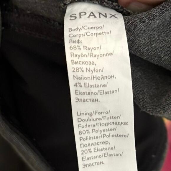 Spanx Gray Ponte Knit Crop Leggings Size Petite Small - Picture 4 of 5